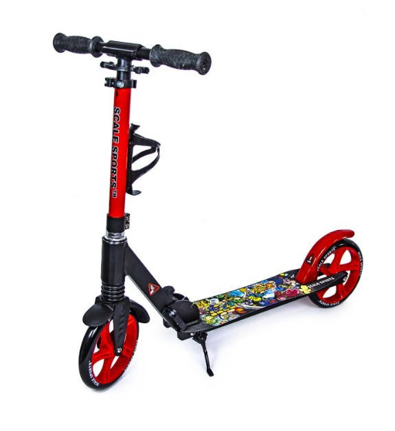 

Самокат детский двухколесный для девочки 7 8 9 лет Scooter Scale Sports SS-15 черно-красный, Черный