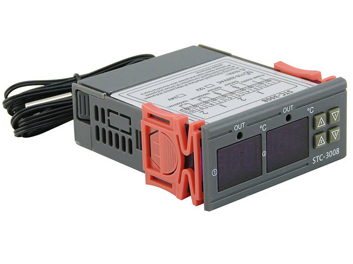 

Двойной терморегулятор STC 3008 от -55 до 110°C 220V
