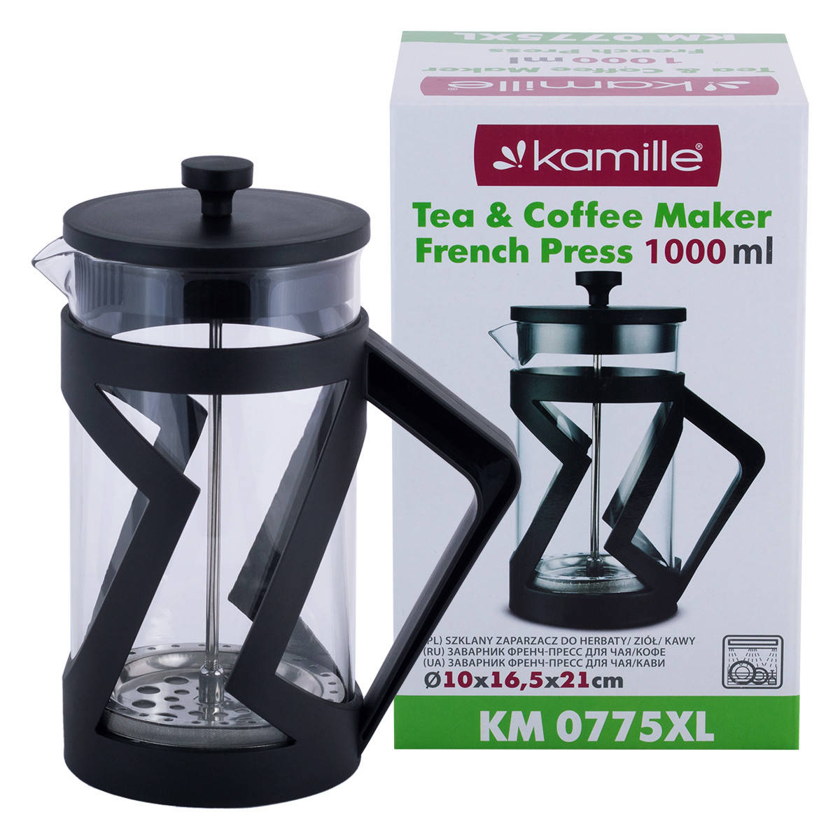 

Френчпресс Kamille 1000мл KM-0775XL