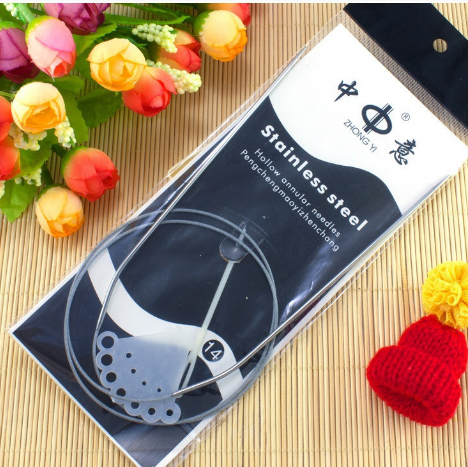 

Спицы вязальные на тросике, 2мм, дл.80см, с иглой и измерителем спиц
