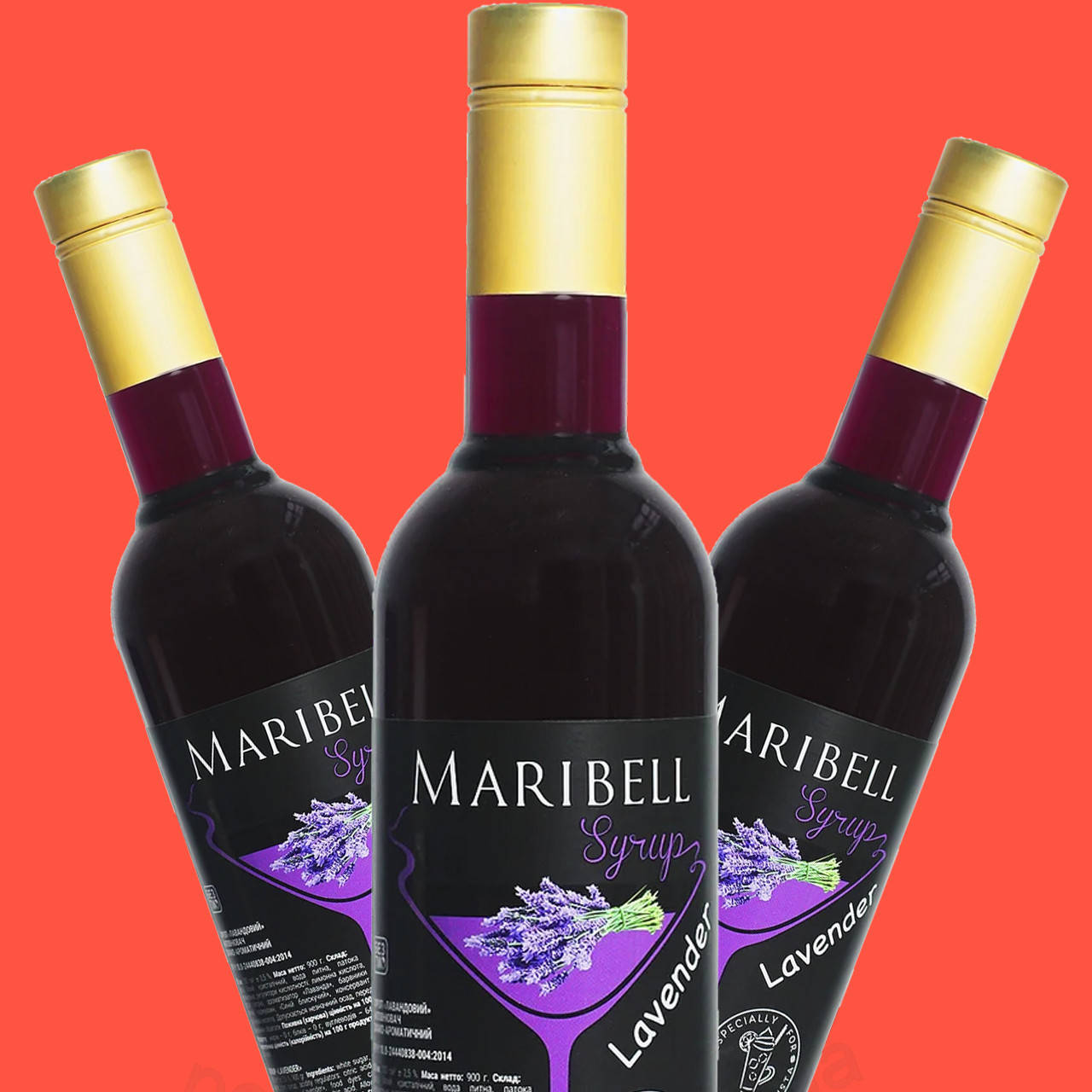 

Сироп для коктейлей, кофе и десертов Лаванда Maribell 700 мл