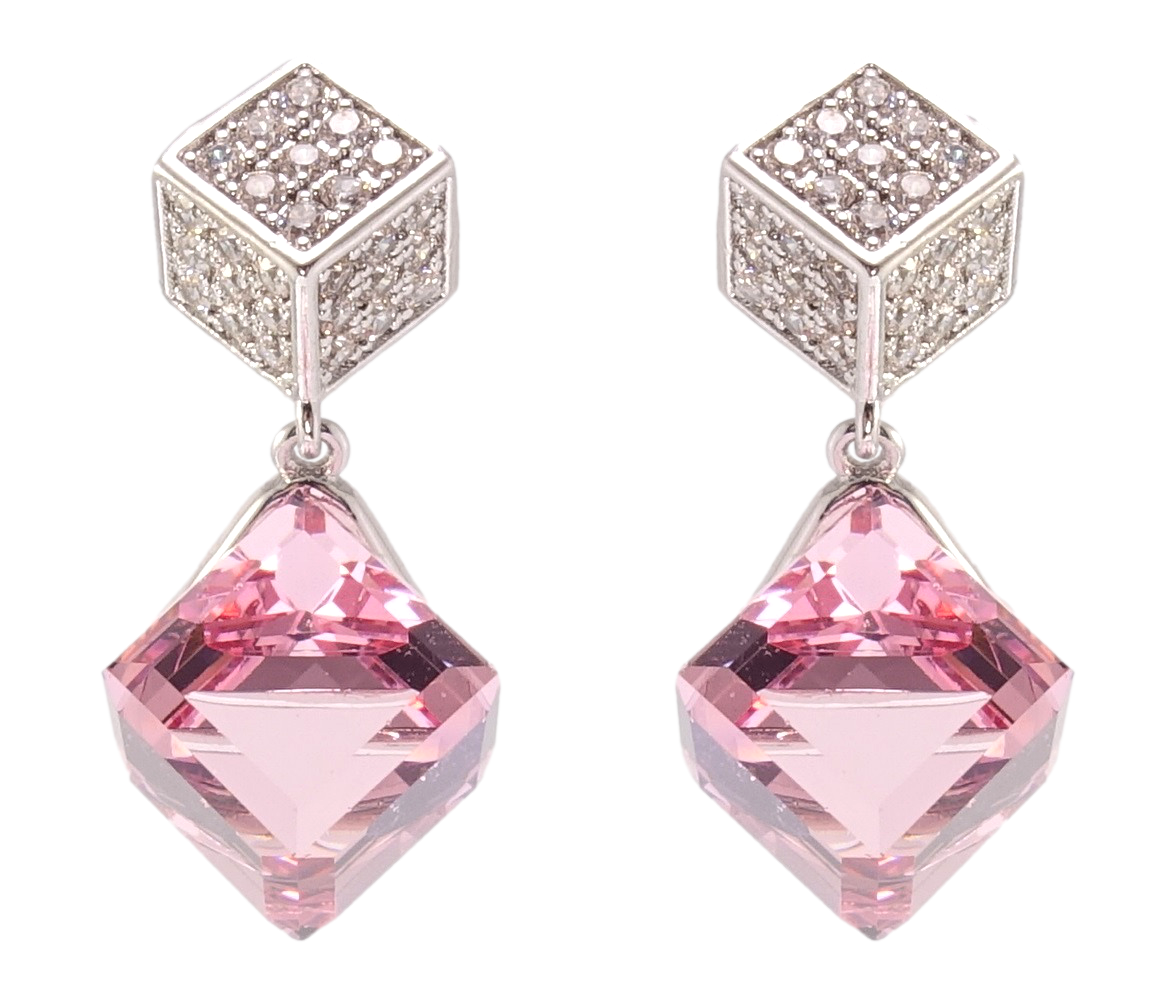 

Серьги Xuping Родий с кр-ми Swarovski гвоздики (пусеты) "Кристаллы Rose"