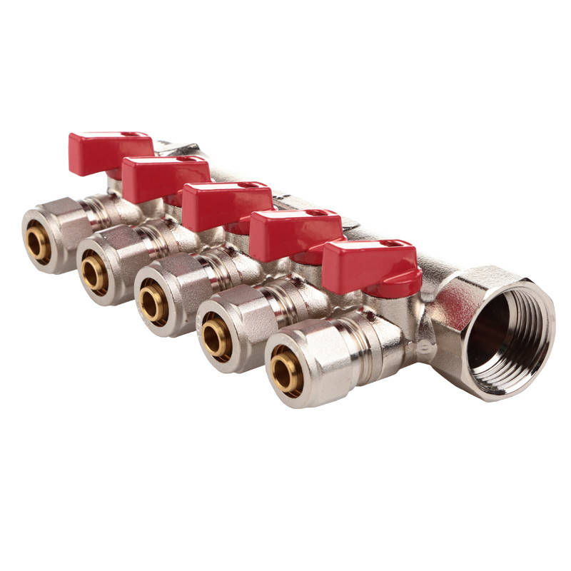 

Коллектор FADO с шаровыми кранами и фитингом 3/4''x16 5 отверстий, KSO05 (8008261070437)