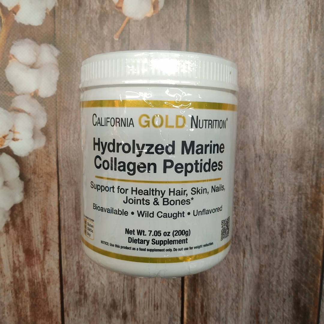 

California Gold Nutrition Hydrolyzed Marine Collagen 200 g, гідролізований морський колаген