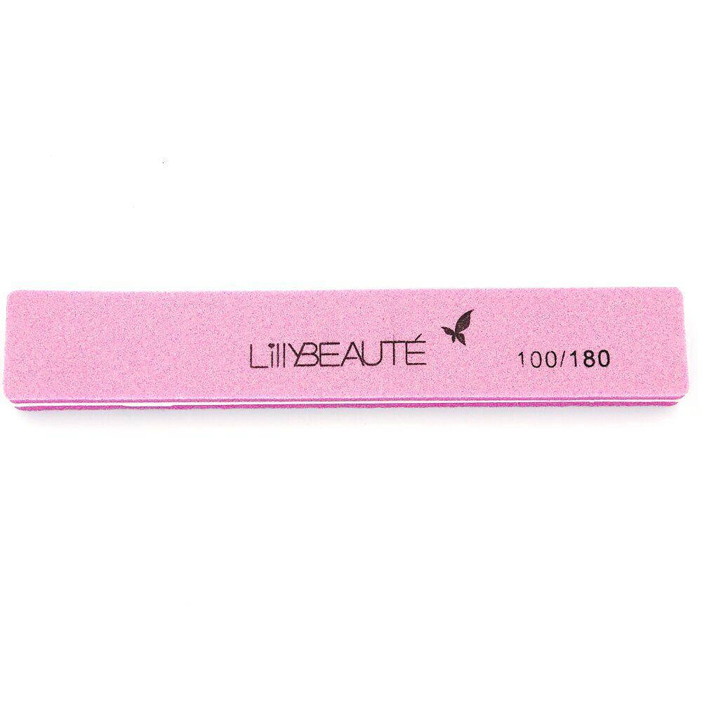 

Баф для шліфування прямокутний LillyBeaute 100/180 - Пилка - бафік для манікюру