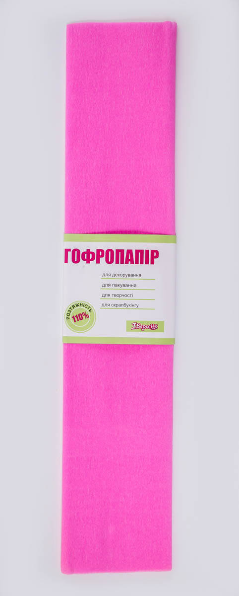 

Бумага гофрированная розовая 110% (50см*200см)