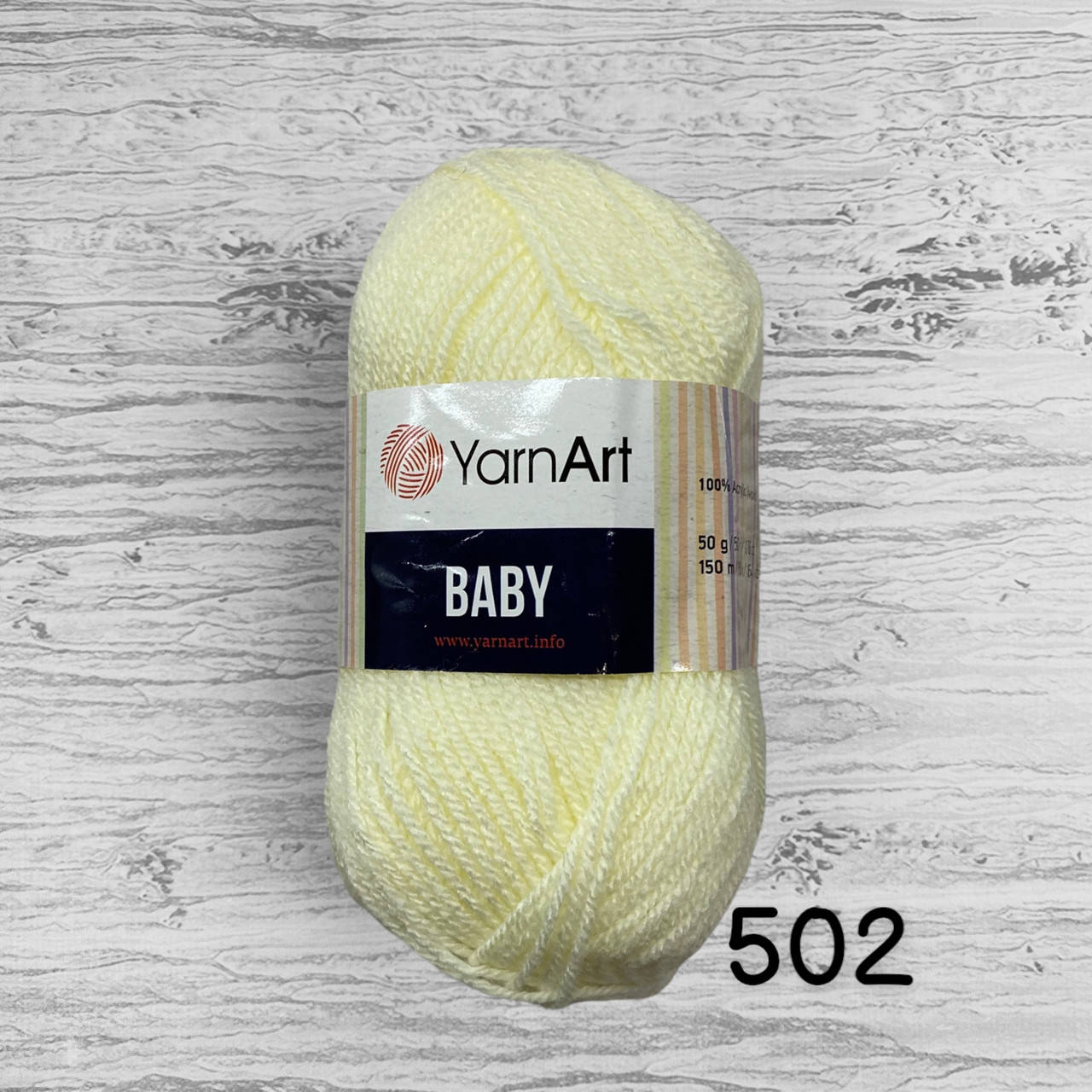 

Акрилова пряжа YarnArt Baby / ЯрнАрт бебі 502, молочний