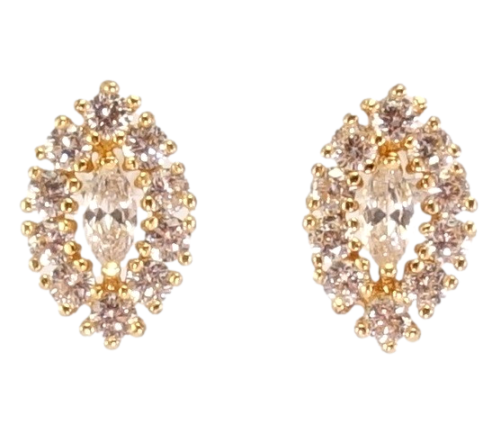 

Серьги Xuping Позолота 18K гвоздики (пусеты) "Изящные кристальные овалы"