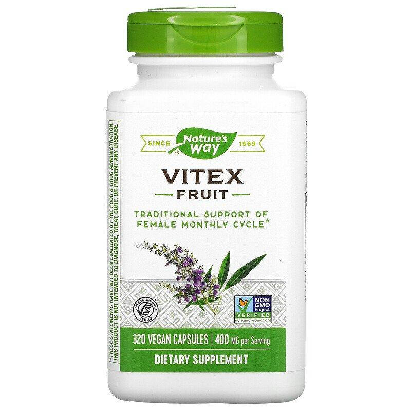

Витекс, Vitex Fruit, 400 mg, Nature's Way, 320 капсул