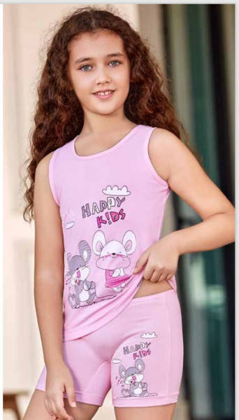 

Комплект для сна детский 5569 майка+шорты Berrak 146, Розовый