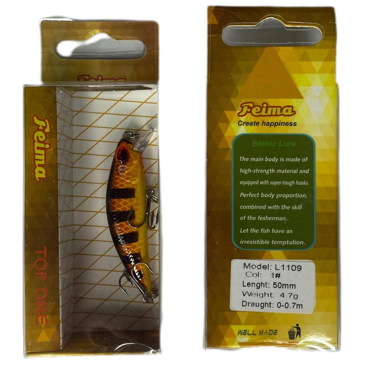 

Воблер плавающий Feima ( 50 mm | 4.7g ), Разные цвета