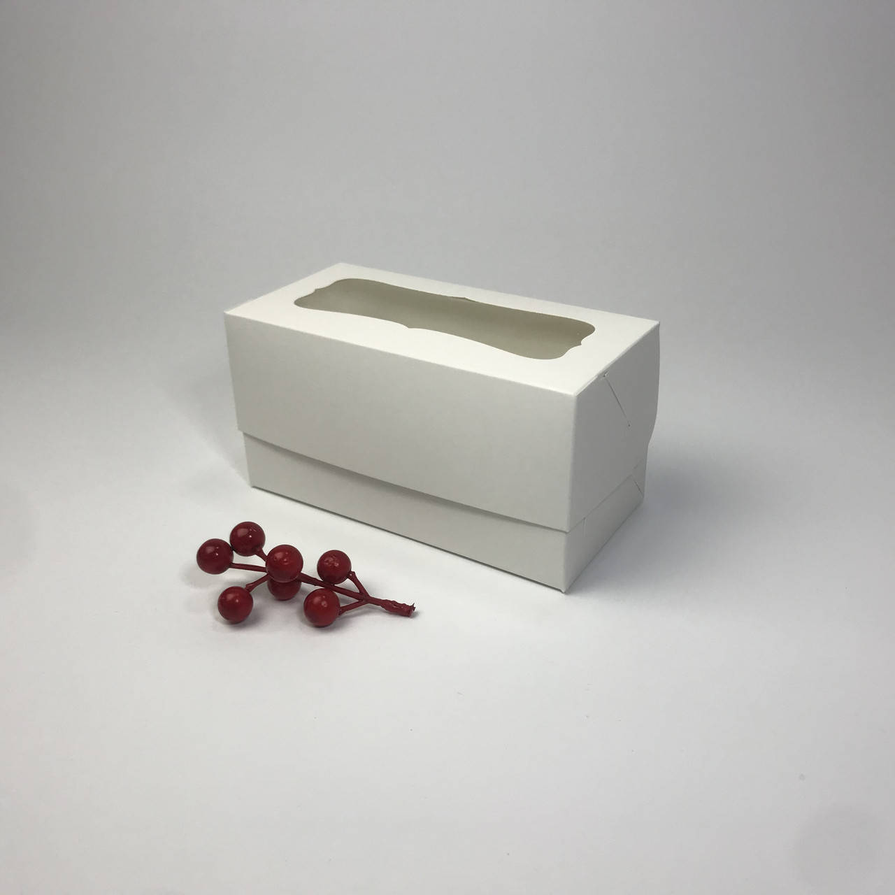 

Коробка для капкейков (2 шт), 170*85*90 мм, с окном, белая, Белый