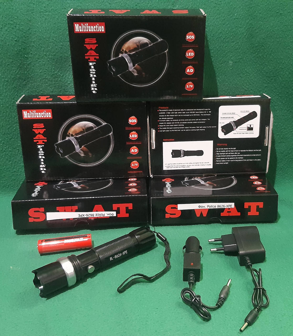 

Фонарь светодиодный на аккум.батарейке