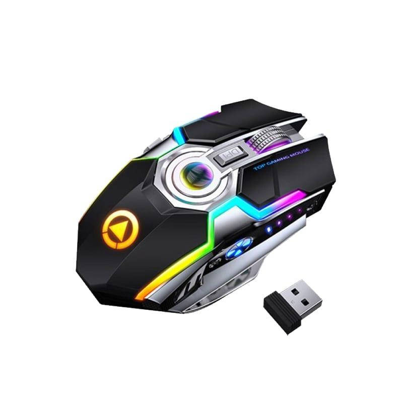 

Бесшумная игровая мышь с RGB подсветкой 2,4G 1600 DPI 7 кнопок для ноутбука, компьютера (RSLN-30503)