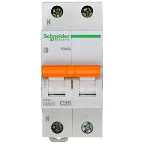 

Автоматический выключатель Schneider Electric Домовой 1P+N 25А (C) 4.5кА