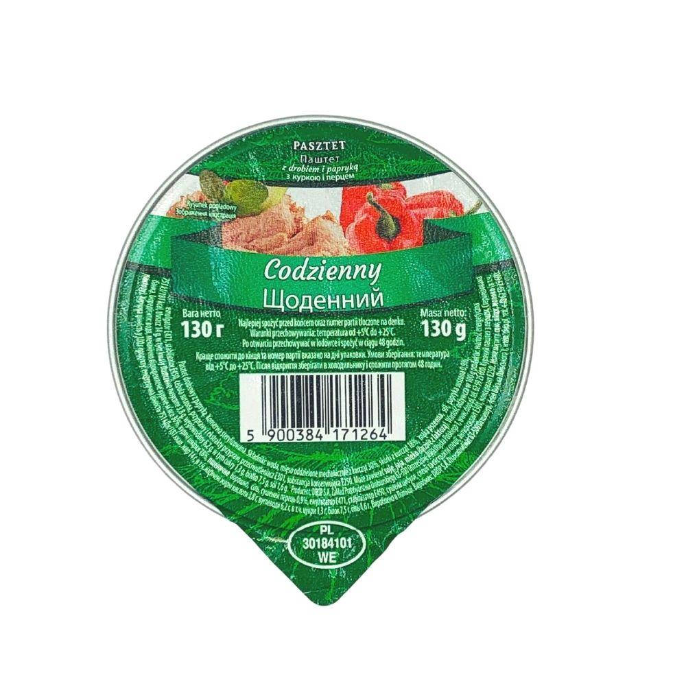 

Паштет с курицей и паприкой Drop Codzienny, 130г, 24шт/ящ