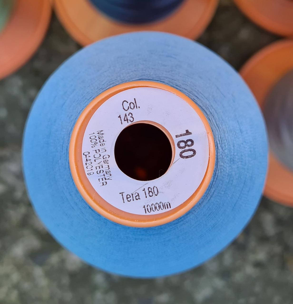 

Нитки Gutermann Tera 180,col.143, 10 000m, Голубой