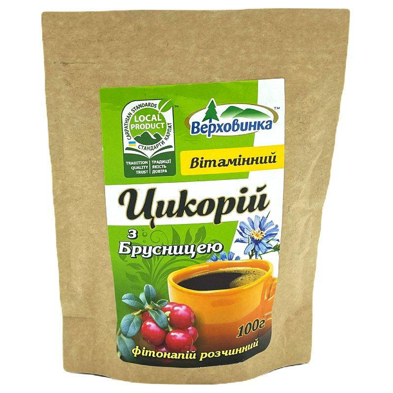 

Натуральный цикорий Верховина с Брусникой 100 г