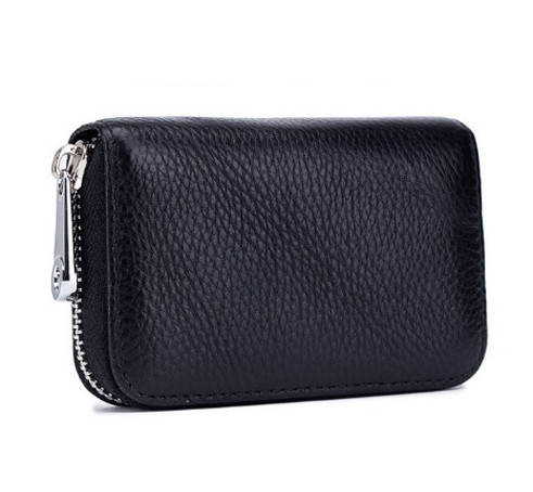 

Кожаный Кошелек, компактный и Вместительный Визитница, Черный