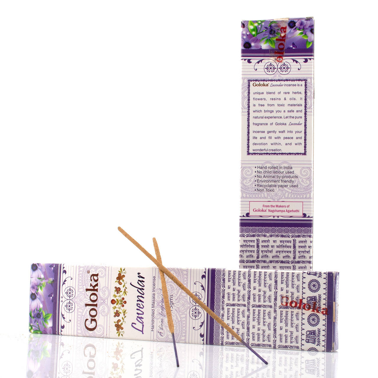 

Аромапалочки Благовония индийские пыльцовые Голока Лаванда Goloka 15 гр