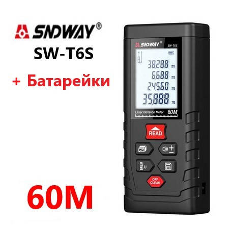 

Лазерная рулетка SNDWAY SW-T6S Лазерный дальномер до 60 метров