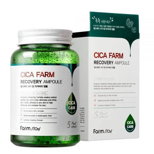 

Ампульная сыворотка с центеллой азиатской FarmStay Cica Farm Recovery Ampoule