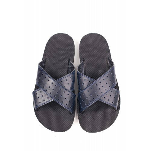 

Мужские кожаные летние шлепанцы сланцы LITMA BERNARD BLUE 43, Синий