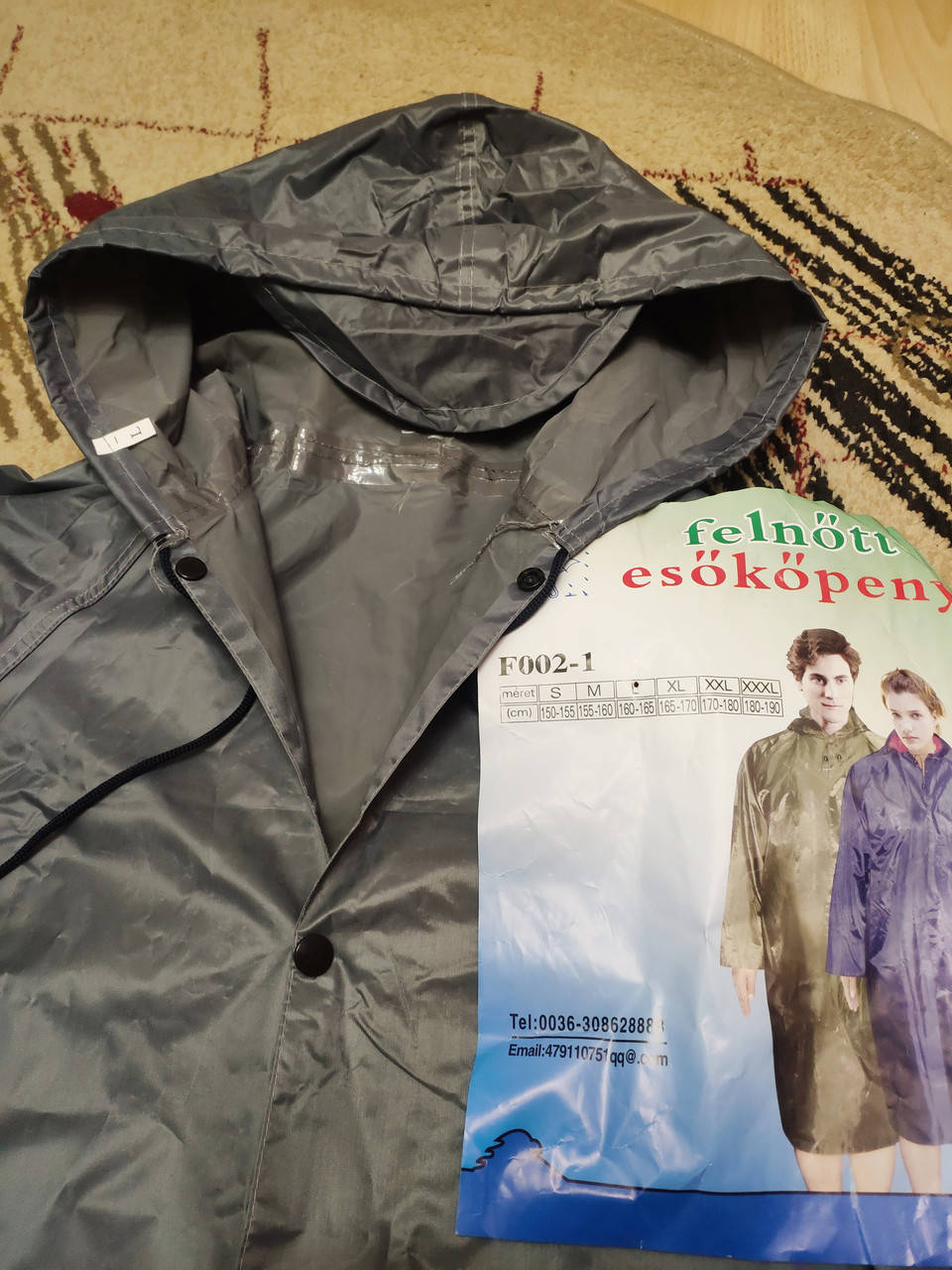 

Дождевик хаки / плотная водоотталкивающая ткань проклеянные швы козырёк затяжки с капюшоном / Дощовик