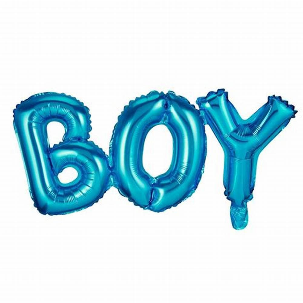 

Фольгированные буквы Boy КНР (80х32 см ) голубые, Розовое золото