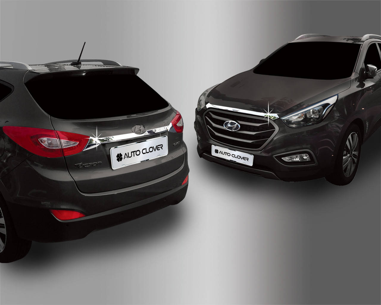 

Хром-накладки капота и крышки багажника Hyundai IX35 2009-2014 (Autoclover/Корея/C759)