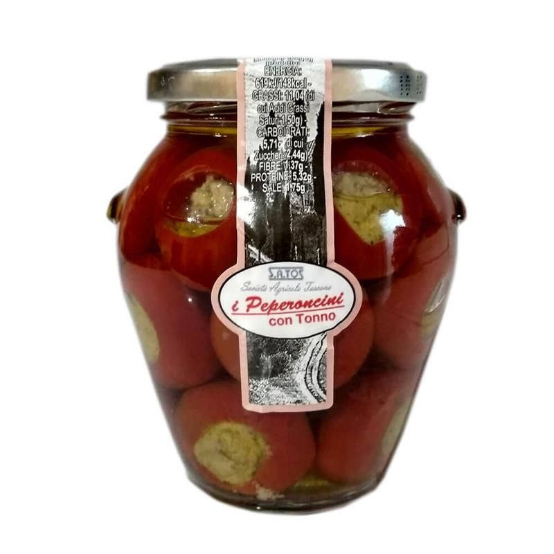 

Маринований перець Satos Pepperoncini con Tonno, 280 г (Італія)