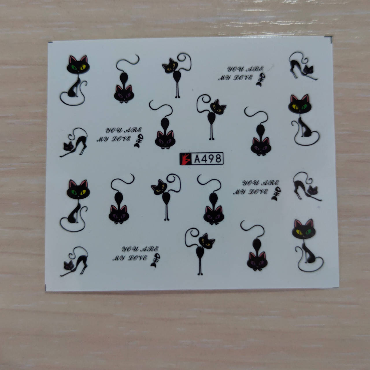 

Водные наклейки слайдеры Котики 498, Разные цвета