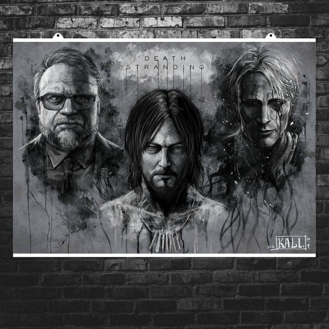 

Постер "Death Stranding. Сэм, Дедмен, Клифф". Размер 42x30см (A3). Полуглянец