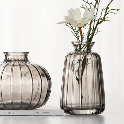 

Маленькая стеклянная ваза Версаче, 11 см., серая, Серый