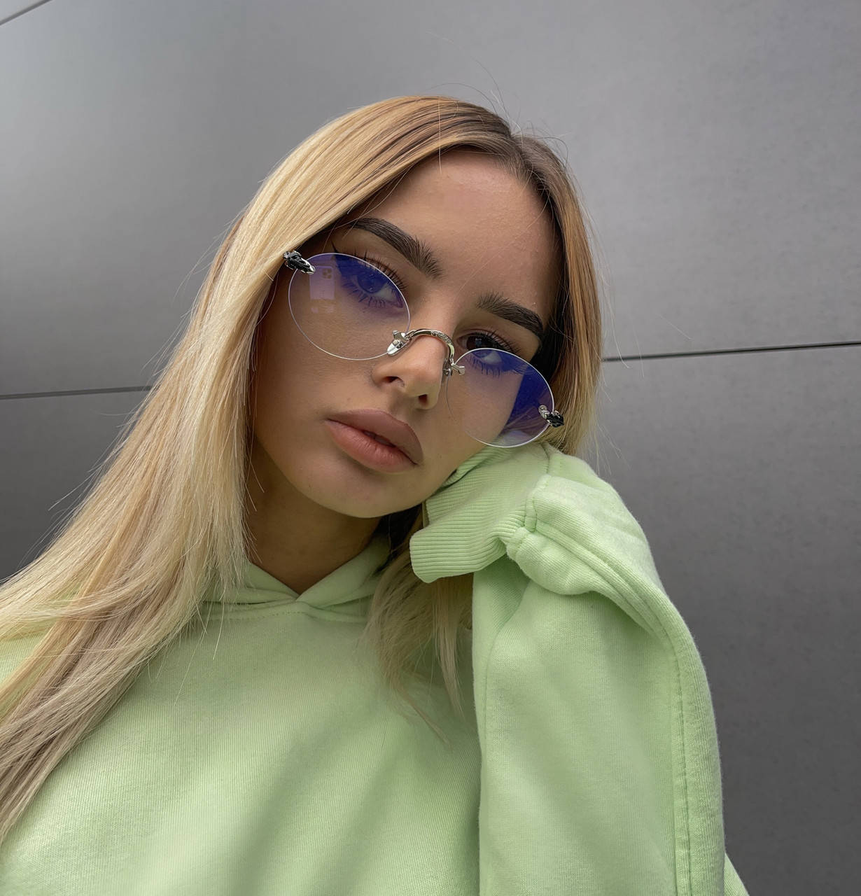 

Компьютерные очки женские овальные Blue Blocker 31529 комп, Серебристый