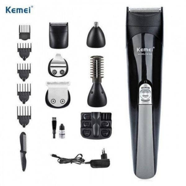 

Машинка триммер для стрижки волос KEMEI KM-600 (11 В 1 + Подставка)