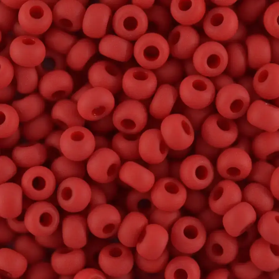 

Чешский бисер Preciosa 10/0 №93190 натуральный. красный темный матовый, 50 грамм