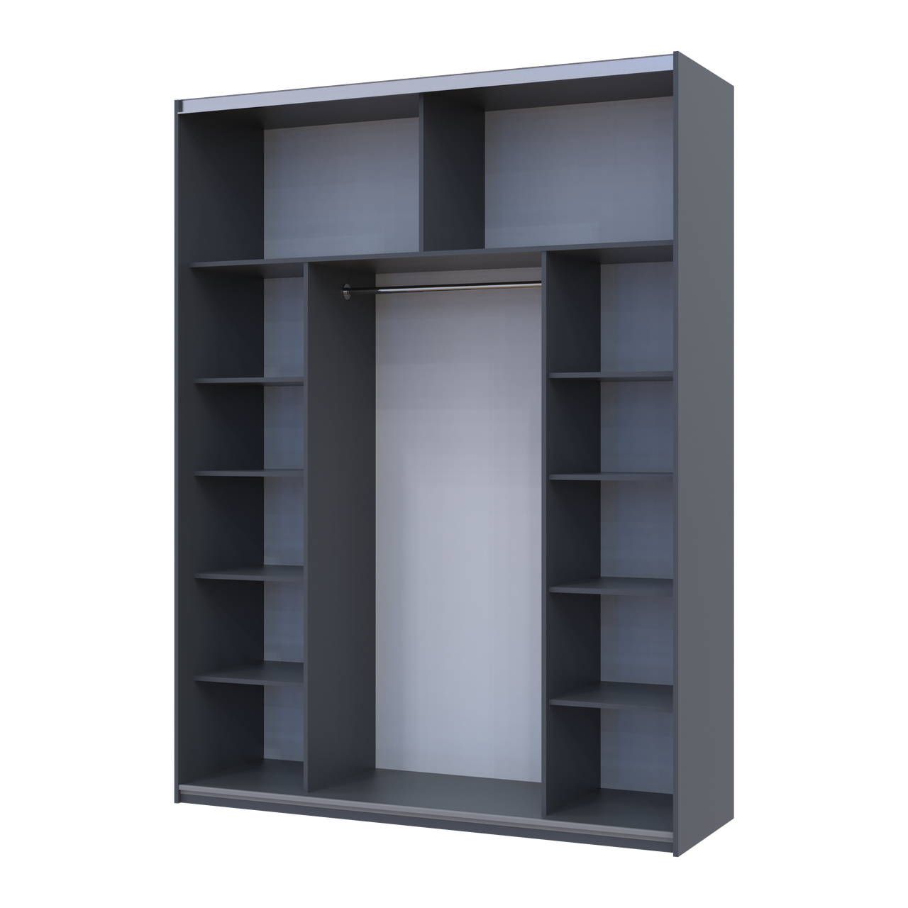 Шафа купе Doros G-Caiser Графіт/Білий 2 ДСП / 3 частини 180х60х240 (44900262) 6