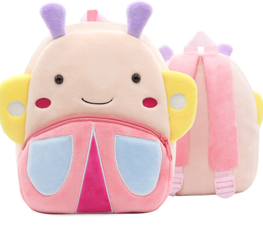 

Рюкзак для любимых малышей "Бабочка" розовый для девочки в садик дошкольный мягкий плюш качественный на молнии