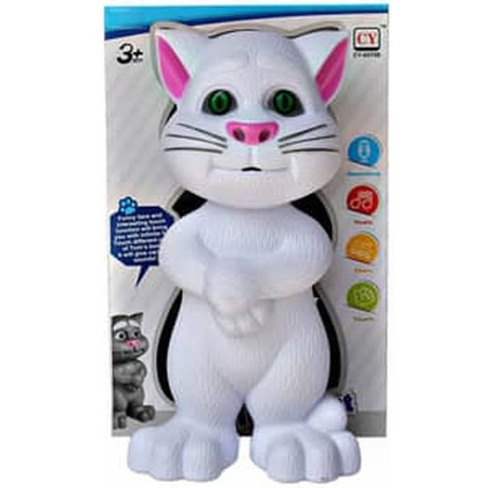 

Говорящий кот Talking Tom Cat - повторюшка( разные голоса) 20 см, White, Белый