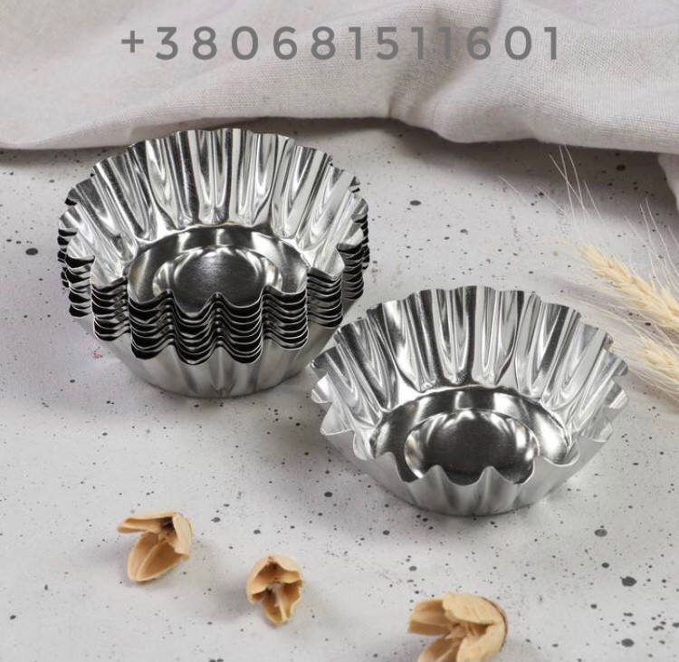 

Набор форм для выпечки кексов, d-10 х 6 см , v-3 см, 10 шт