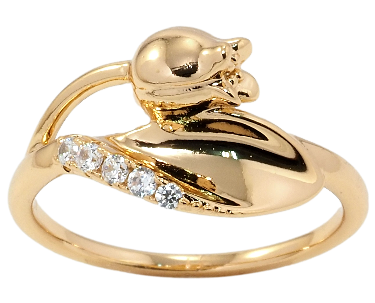 

Кольцо Xuping Позолота 18K "Тюльпан" р.18