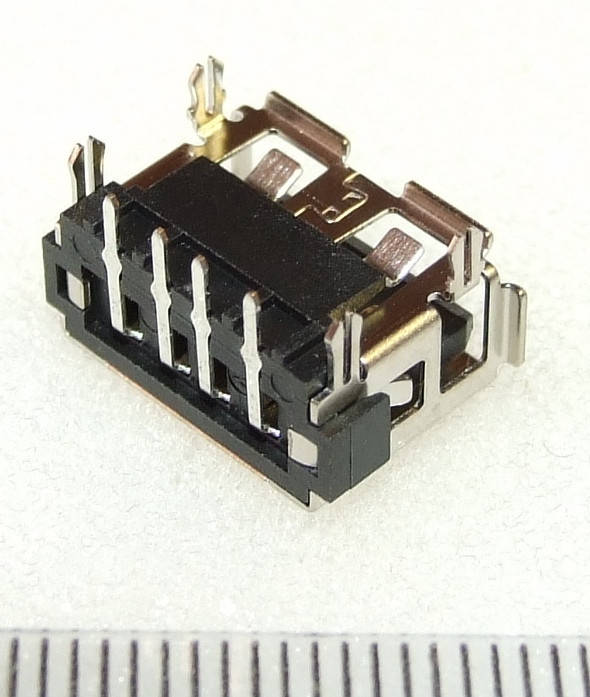 

U013 USB 2.0 Разъем, гнездо для ноутбуков и материнских плат КОРОТКИЙ 10 ММ КОНТАКТЫ внутри ВНИЗ