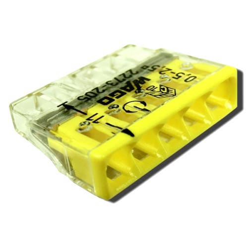 

Самозажимная клемма на 5 проводов WAGO 2273-205