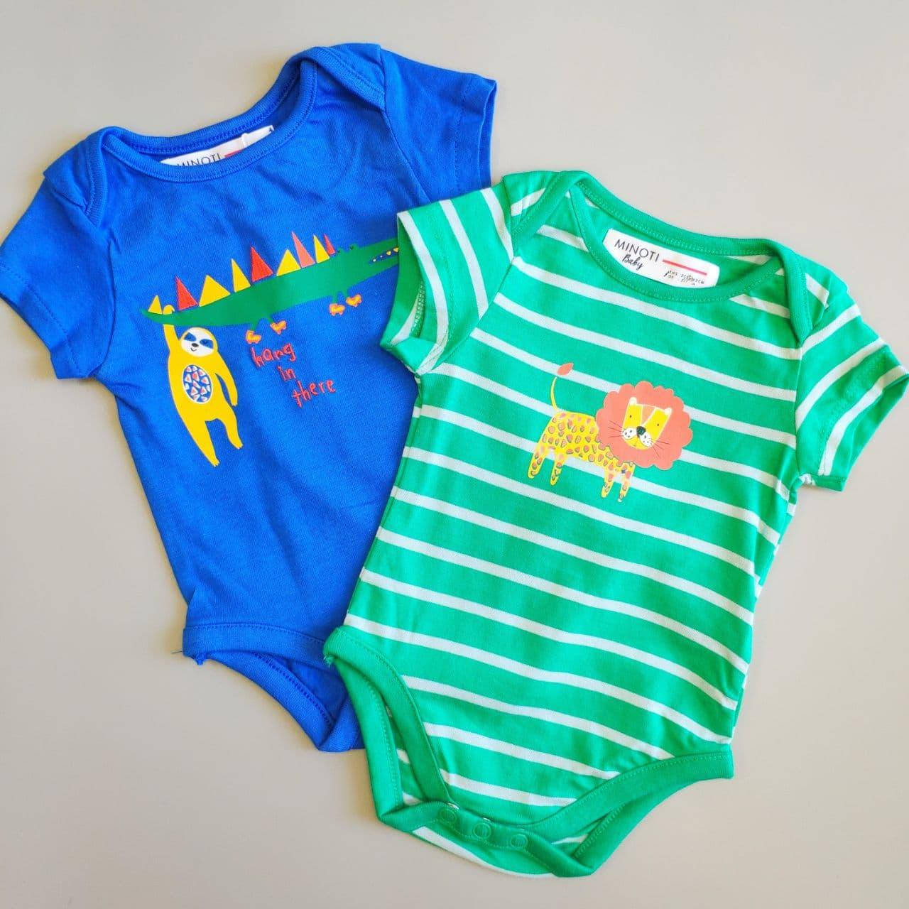 

Боди с коротким рукавом Minoti Turtle2 12726 2шт Синий/Зеленый 80