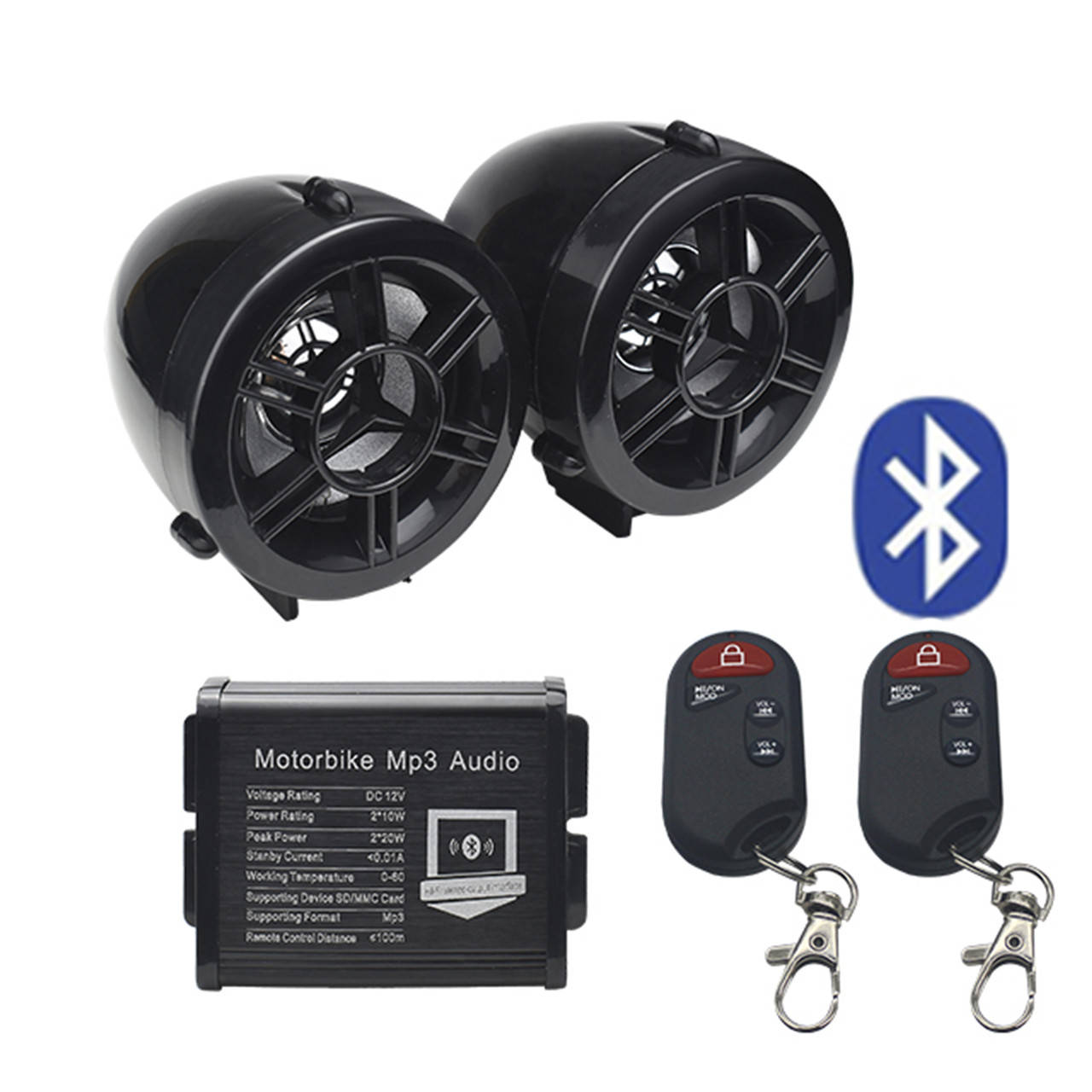 

Мотоакустика Aoveise MT139BT черная с Bluetooth, Черный