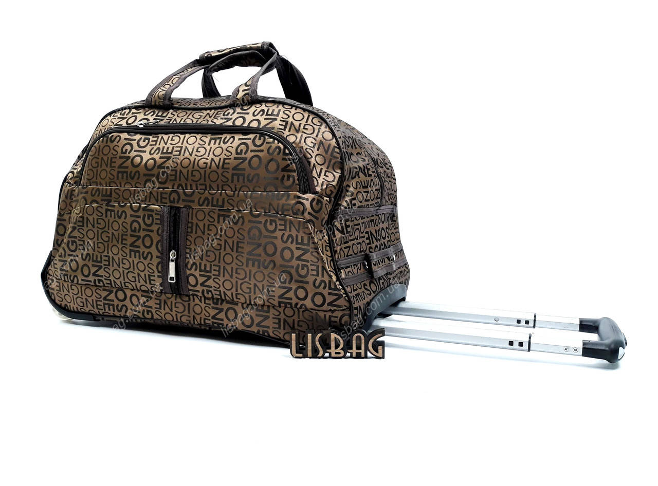 

Маленька сумка на колесах Коричнева 45л (50*28*33) чемодан дорожная сумка валіза на колесах, Коричневый