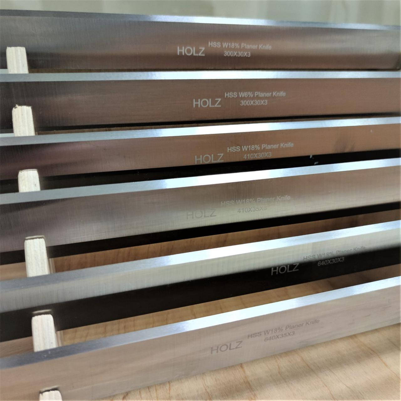 

Строгальный нож HOLZ HSS 6%W 300х30х3 для рейсмуса, фуганка
