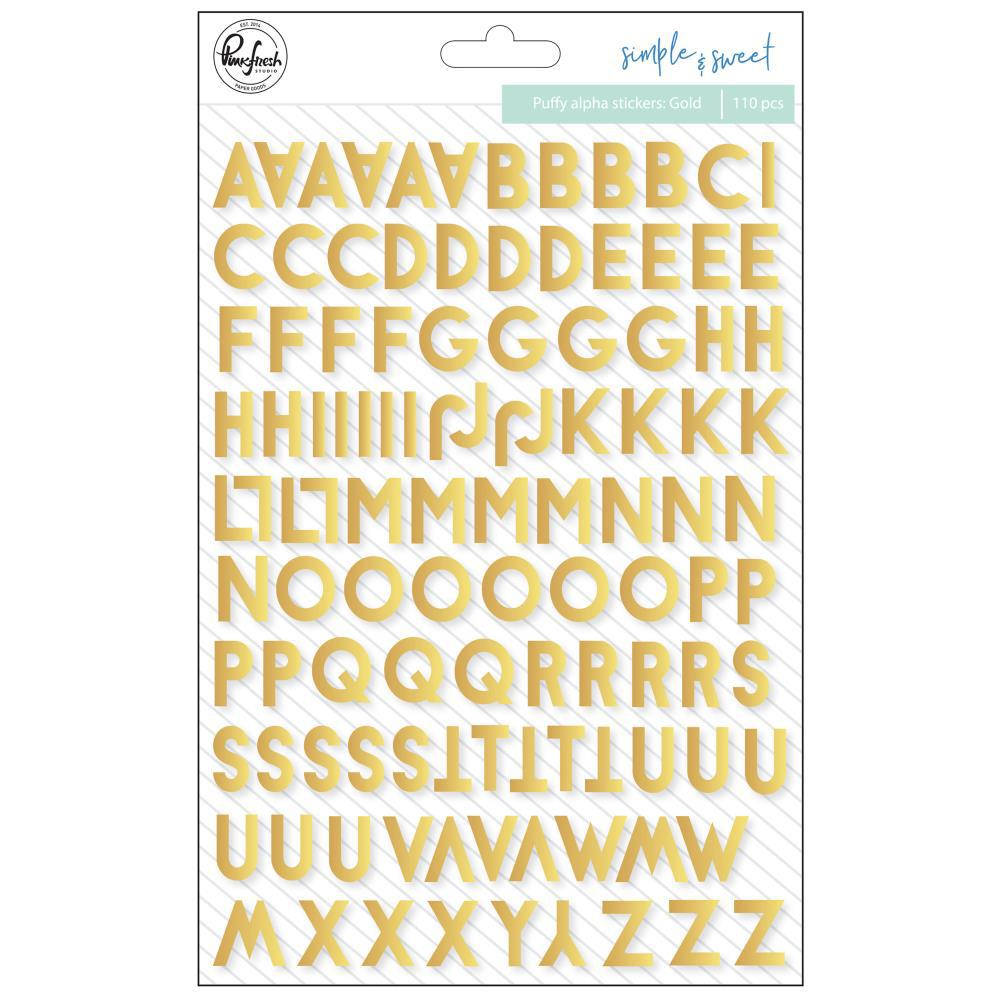 

Алфавіт паф - Mini Gold Foil - Simple & Sweet - Pinkfresh Studio - 1.3 см