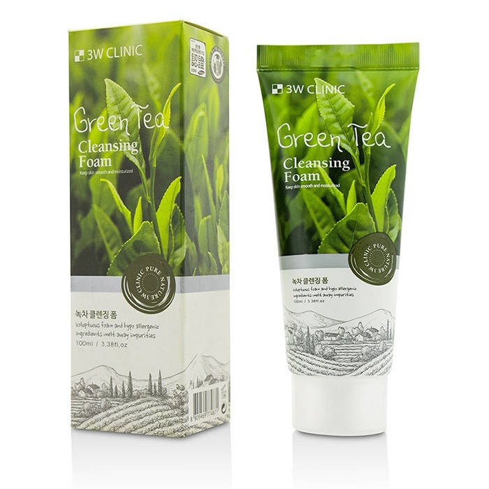 

Пенка для умывания с экстрактом зеленого чая 3W CLINIC Cleansing Foam 100ml Green Tea